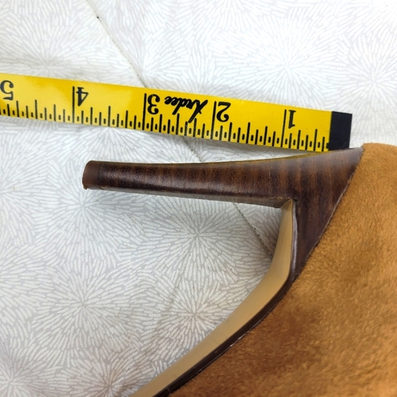 Valerie Stevens brown suede pointy toe booties stiletto heel side zipper boho 7 - Picture 14 of 14